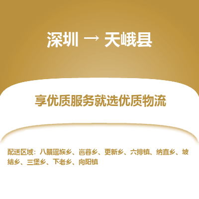 深圳到天峨縣物流專線